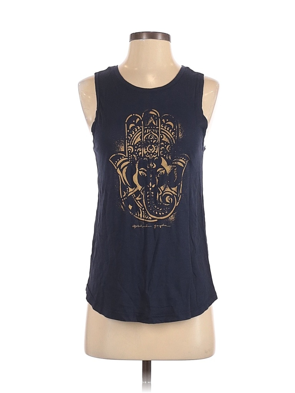 Spiritual Gangster Mudra Gołd Print Tank Top